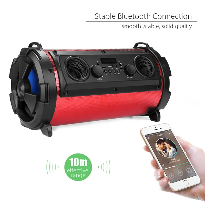 Открытый портативный Bluetooth динамик 20 Вт сабвуфер многофункциональная карта