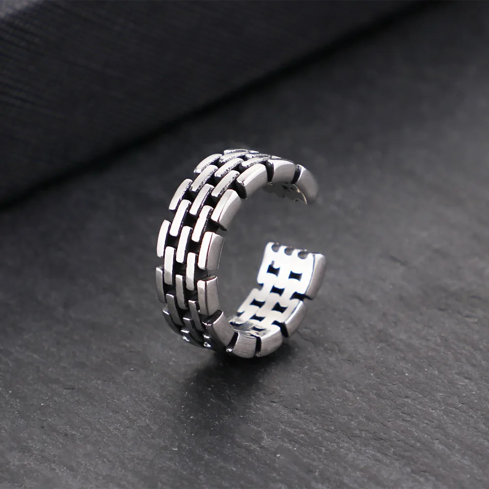 KALEN Punk Motorcycle Link Chain Rings Rock Men's Boy's Stainless Steel Cuff Vintage Geometry Jewelry Birthday Gifts | Украшения и
