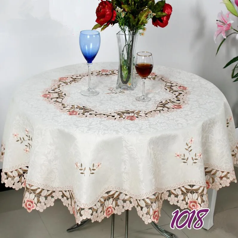 Proud Rose круглая скатерть бежевая вышитая скатерти скатерть товары для дома, кухни украшение стола