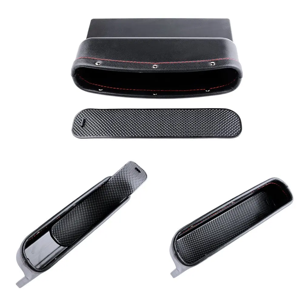 hot car seat pocket catcher auto car seat side gap pocket pu leather Sundries holder storage organizer bag box car accessories