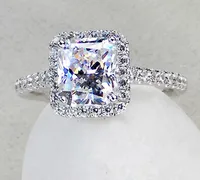 2.35Ct Cushion Cut Diamond Women Ring White Gold Au750 Engagement Ring Perfect Pure White Gold 18K Jewelry for Her