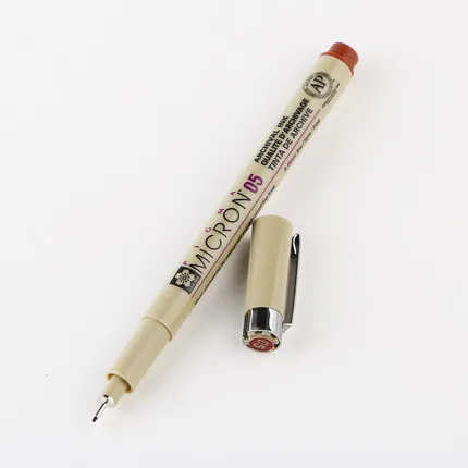 Wine Red 1pc Набор ручек Sakura Pigma Micron 05 с тонкой линией 0,45 мм для черчения манга 14 цветов на выбор товары для рукоделия - Цвет: Wine Red 1pc
