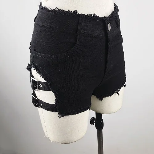 SHORTS Черный костюм для джазовых танцев, женская одежда в стиле панк, диджей, Рейв, одежда для ночного клуба, хип-хоп, одежда для танцоров, Ds Gogo, одежда для выступлений на шесте DC1603 - Цвет: SHORTS