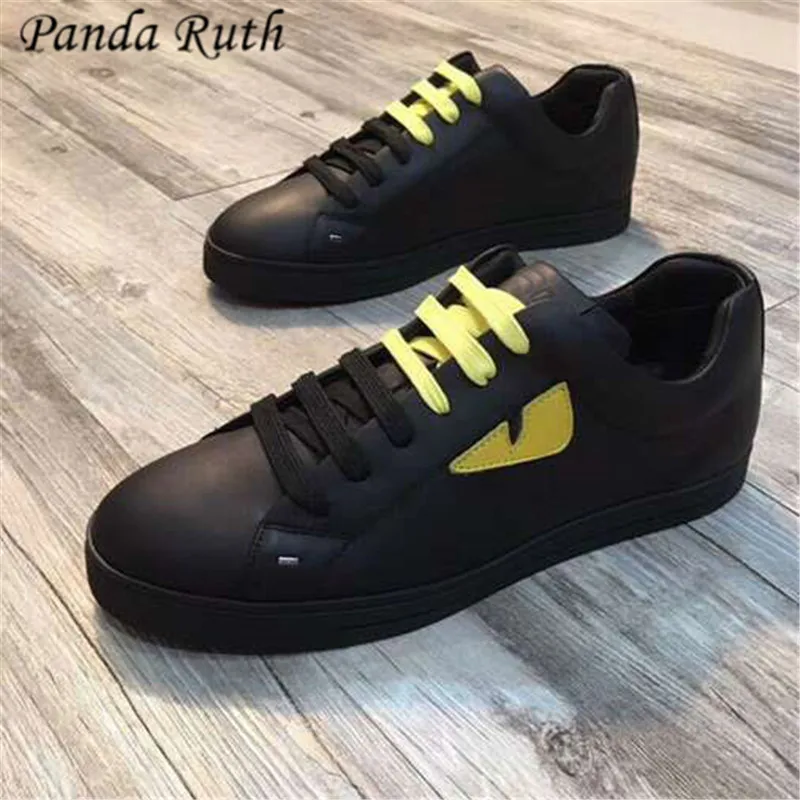 Panda Ruth 2019 Men Shoes Fashion Lace-up Genuine Leather Sneakers Casual zapatos de hombre Non-slip tenis masculino | Обувь