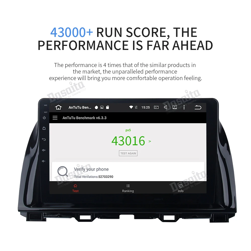 Dasaita 10," Android 9,0 Автомобильный gps радио плеер для Mazda CX5 CX-5 2013 с восьмиядерным 4 ГБ 32 ГБ авто стерео Мультимедиа