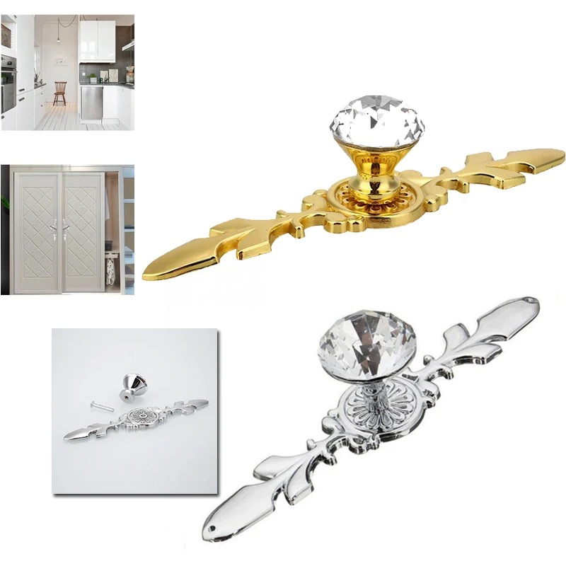Высококачественные хрустальные дверные ручки Шкаф ящика шкафа Ручка домашнего