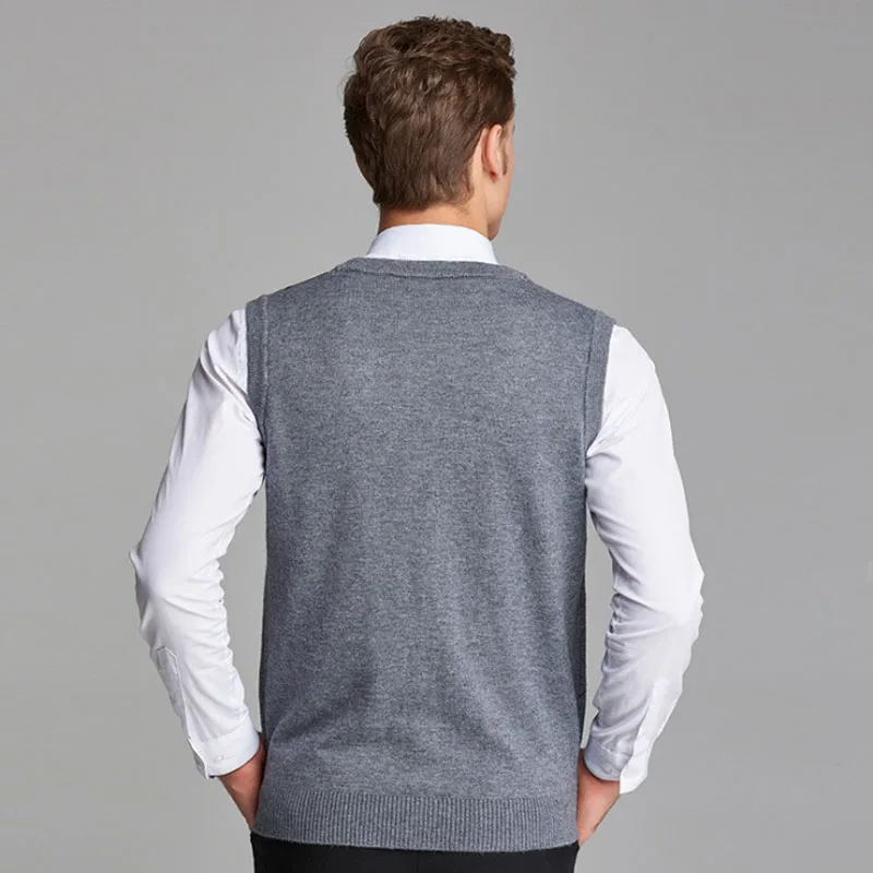 Прямая поставка Новинка трикотажный жилет мужские кардиганы свитера для мужчин