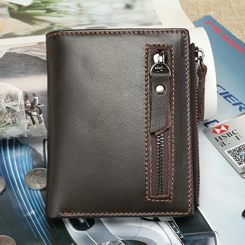 Модный мужской кошелек из натуральной кожи брендовый Роскошный с отделением для