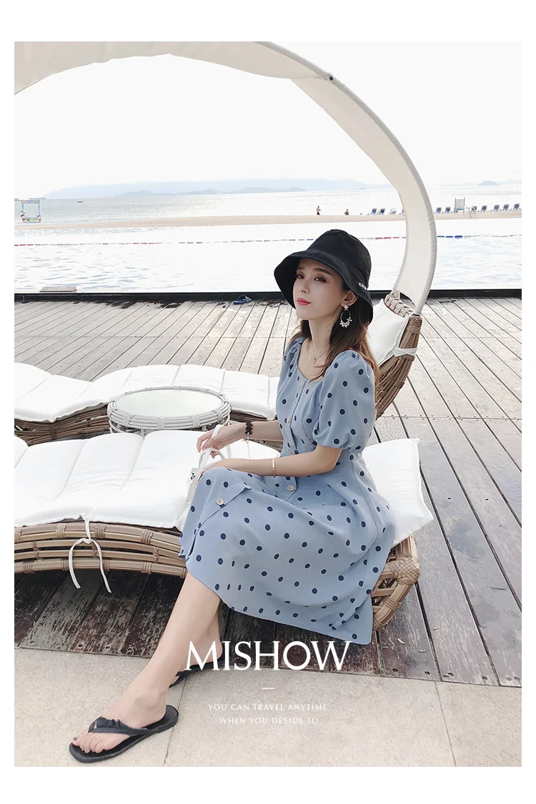 Mishow Шифоновое платье в горошек MX18B1279