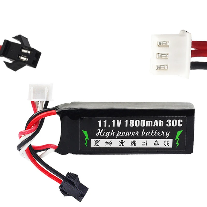 Игрушки ZhenDuo 11,1 V 1800mAh 2000mAh 7,4 V 30C батарея для гелевого шара бластерный игрушечный пистолет Jinming Gen8 M4a1 шрам