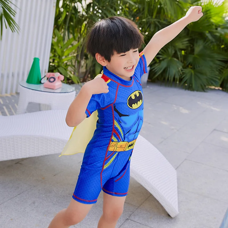 328Halloween Cosplay costume for kids bat man swimwear super hero one-piece swimsuit boys hot spring fancy swim sport beach wear |