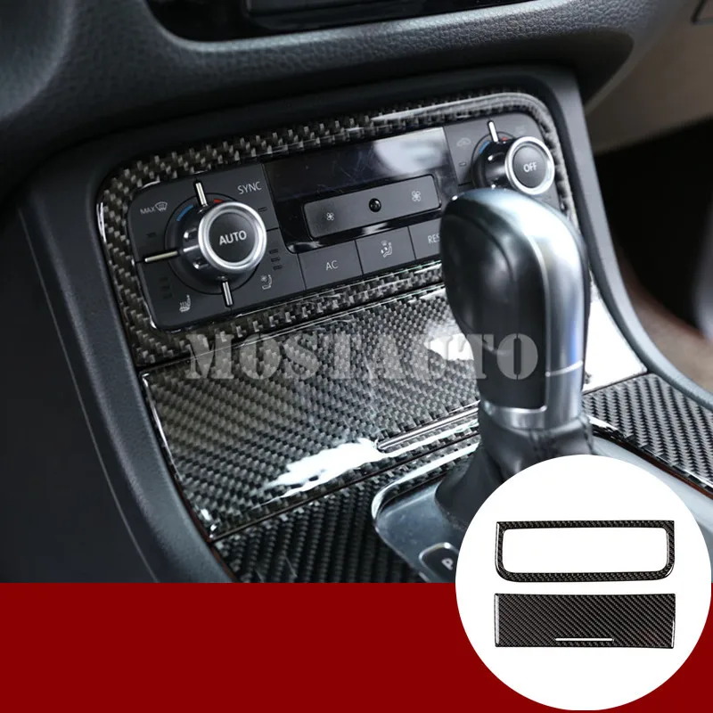 Для VW Touareg консоль из углеродного волокна кондиционер Кнопка накладка 2011- 2 шт
