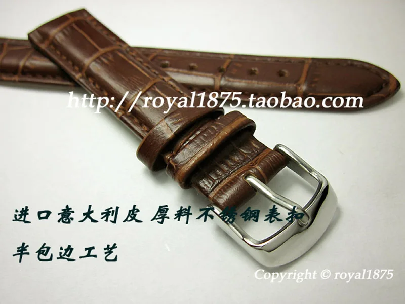 

Men's Watchband 18mm 19mm 20mm 21mm 22mm 24mm Soft Calf Genuine Leather Watch Strap Alligator Grain Watch Band for Tissot Seiko