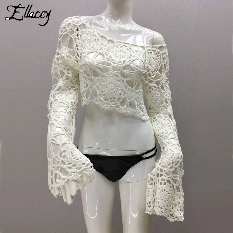 Женский купальник-бикини Ellacey пляжный топ с вырезами и цветочным принтом лето 2019 |