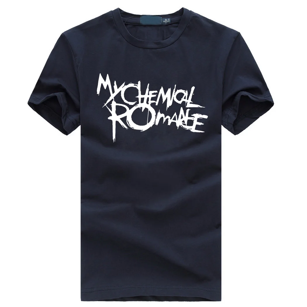 My chemical romance мужские качественные футболки рок панк с буквенным принтом Мужская рубашка летние высококачественные хлопковые облегающие футболки