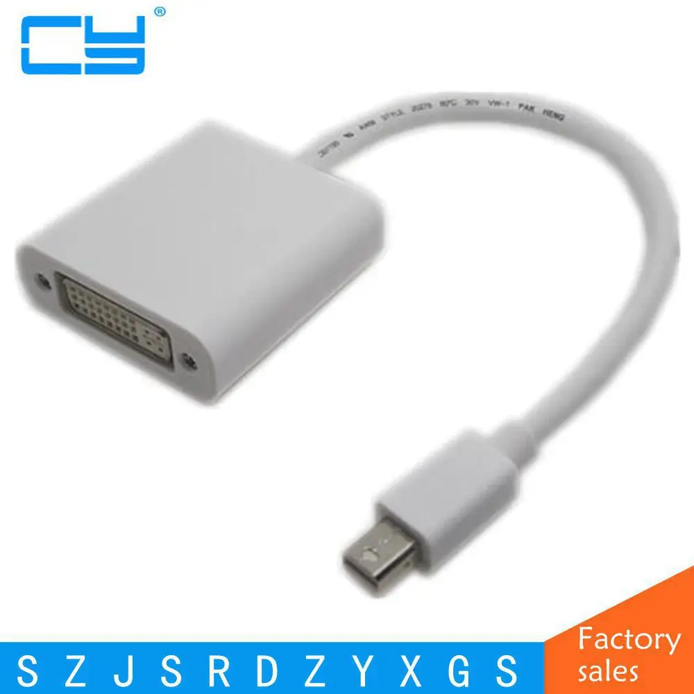 Горячий Мини DP к DVI адаптер папа женскому Thunderbolt мини DisplayPort V1.2 разъему|dp to dvi