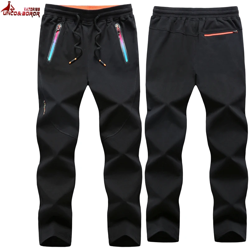 Жутко и boror Большие размеры L~ 6XL 7XL 8XL Зима Осень Мужчины чистого хлопка свободные эластичные штаны мужские Треники джоггеры спортивные мотобрюки