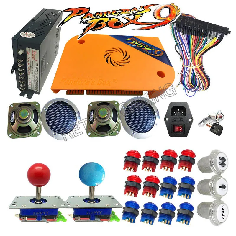 short zippy joystick Аркадный набор с Пандора коробка 9 jamma доска 1500 В 1 светодиодный джойстик кнопки питания для DIY игровой шкаф машина - Цвет: short zippy joystick