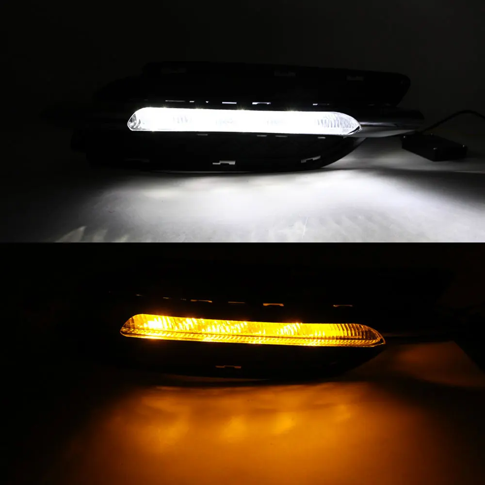 DRL дневные ходовые огни дневного света для Mercedes Benz W246 B класс B180 B200 2011 2012 2013 автомобиль стиль Белый DRL/Желтый Включение света