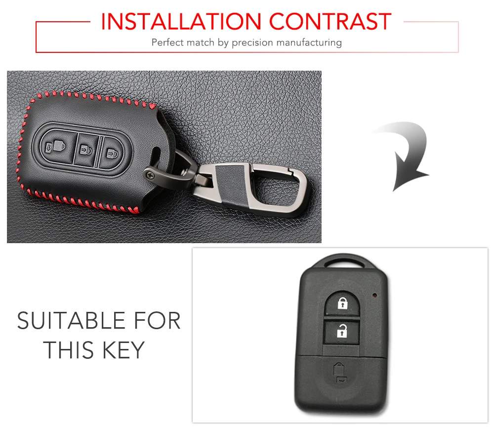 3 кнопки Fob оболочка Автомобильный ключ супер качество кожаный чехол для Nissan Tiida