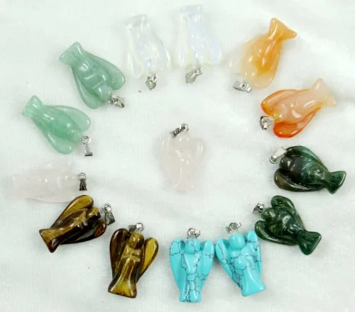 2020 Горячие натуральный камень кварц Кристалл Lapis Бирюзовый тигровый глаз Ангел