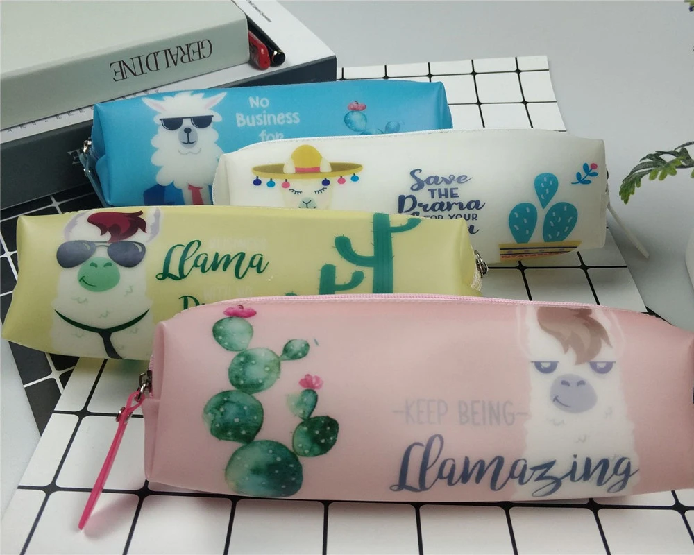 1 шт. кавайный чехол для карандаша прозрачная Желейная сумка милый пустынный