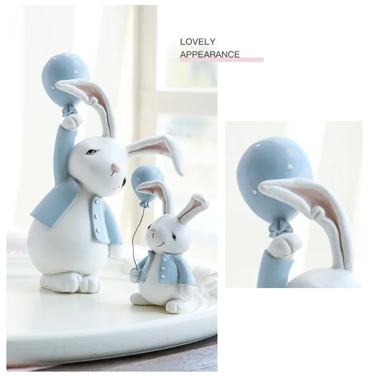 1 пара полимерная кукла озорные кролики милый кролик настольный аксессуар