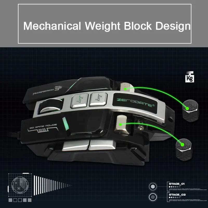 DIY Detachable RGB 3200 DPI Professional Macro Programming Mouse Backlight LED Wired Computer PC Gaming Heavy Mice for Gamer | Компьютеры