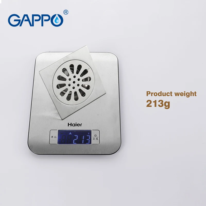 GAPPO Drains хромированный квадратный фильтр сливной душ слив для пола ванной комнаты