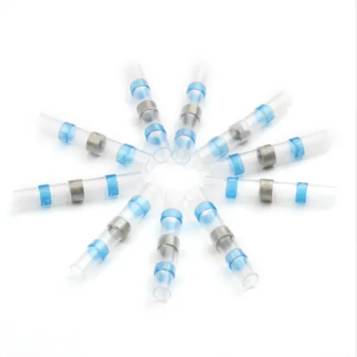 AWG16-14 Blue 10 шт. практичный электрический водонепроницаемый уплотнение термоусадочные стыковые клеммы припой рукав провода разъемы - Цвет: AWG16-14 Blue