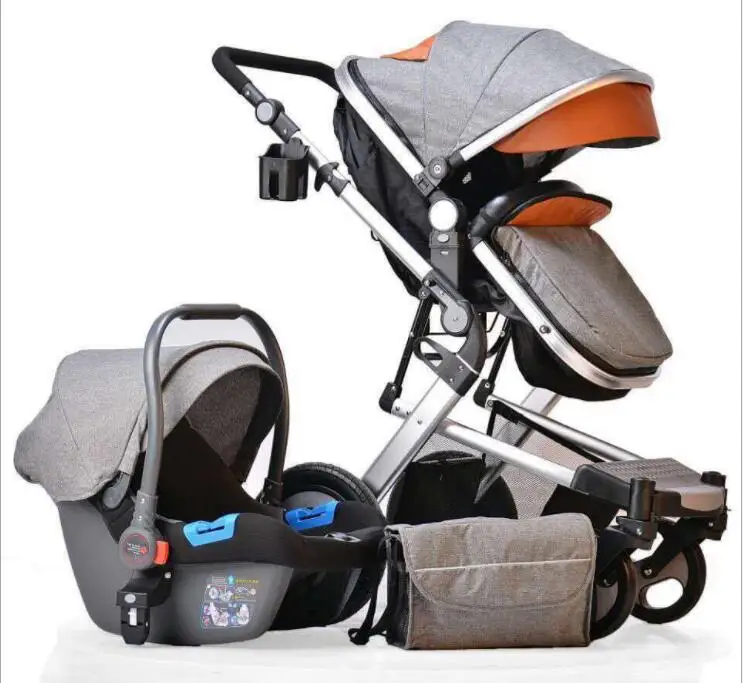 Новая детская коляска 2 в 1 коляска с высоким пейзажем с Mama Bag