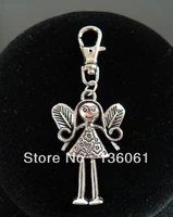 vintage alloy angel girl wings lobster clasp key chain for keys car bag key ring handbag couple key chains accessories gifts