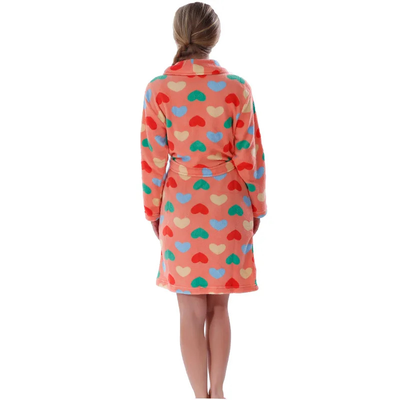 Женские халаты банные из кораллового флиса женское кимоно домашняя одежда для