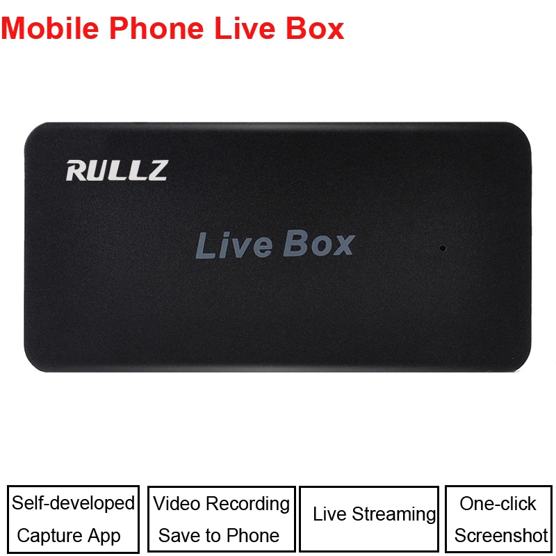 Rullz, смартфон, карта записи в реальном времени, для PS4, xbox tv, STB, HDMI, SLR камера, для IPhone X 8, IOS, Android, видео запись, коробка