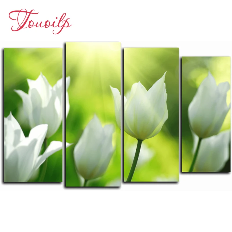 

4pcs,Full,square&round Diamond Embroidery,Baise tulip Diamond Painting,Cross Stitch,3D,Diamond Mosaic,diamond pattern,Crafts