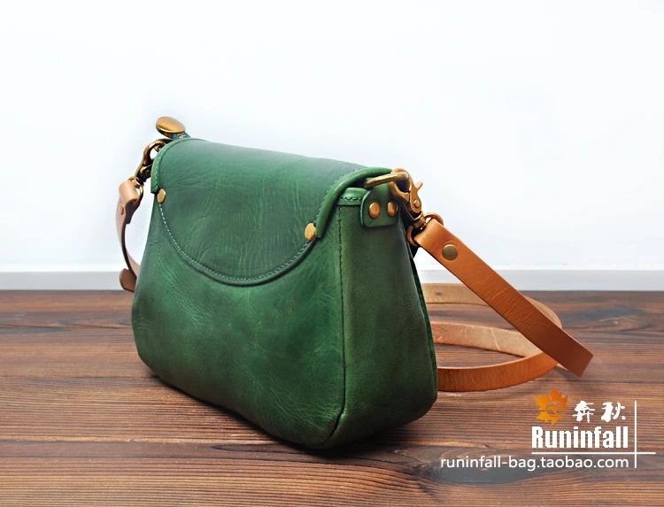 Original Handmade Genuine Cowhide Leather Small Women Shoulder Bags Vintage Creative Crossbody Bag Tote Messenger For Ladies | Багаж и