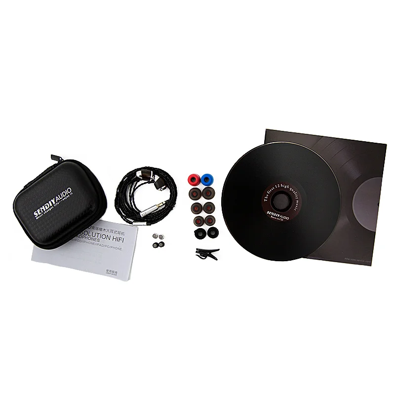 Новинка 2017 Sendiy M2 Hi-End Blackwood Hi-Res HIFI наушники вкладыши с динамическим звуком |