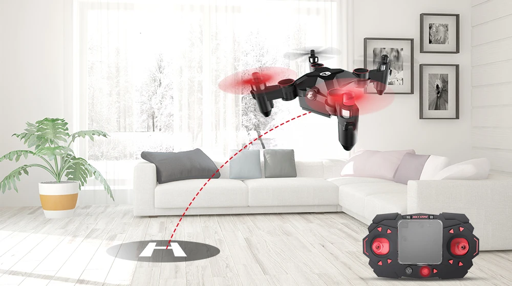 Holy Stone HS190 Дрон Nano мини складной карманный RC вертолет высота удержания 3D флипс Безголовый легкий Летающий Квадрокоптер для начинающих