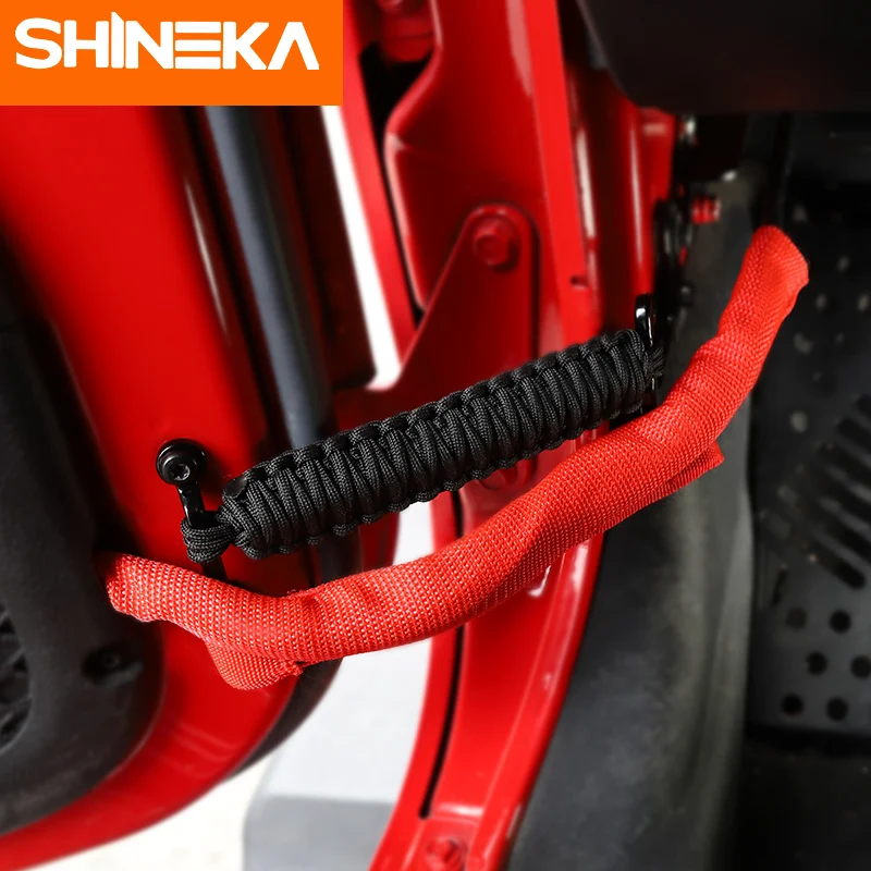 SHINEKA Car Adjustable Door Restriction Limitation Protection Rope Strap for Jeep Wrangler JK JL 2011-2018 Limiting Hinge | Автомобили и