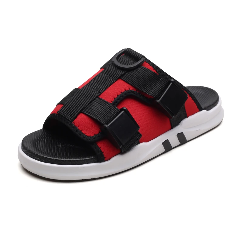 red Crocse Crocks/мужские сандалии для бассейна; летняя Уличная обувь для пляжа; повседневная обувь без застежек; стильная дышащая обувь с одним словом - Цвет: red