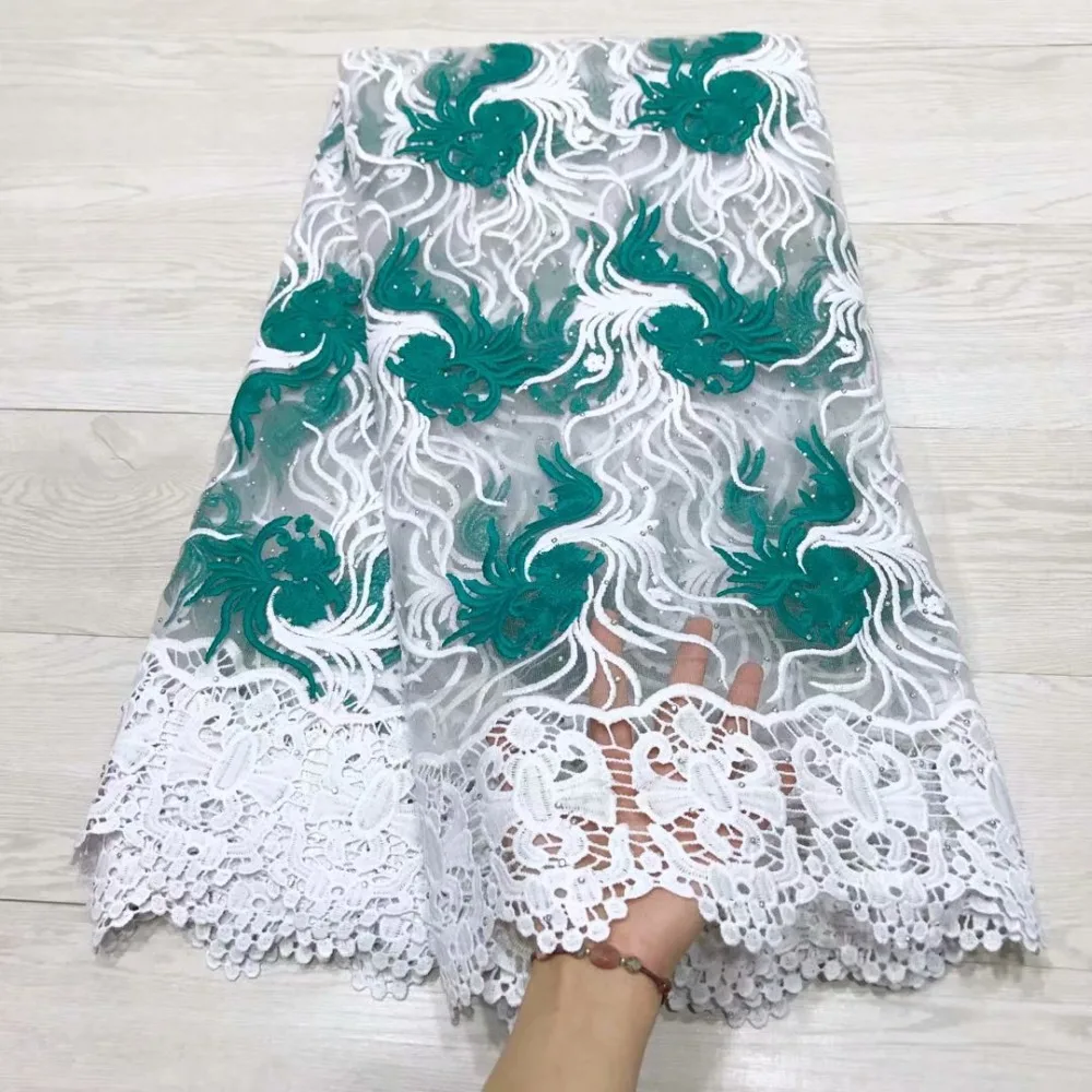 Белая/Розовая кружевная ткань из французского молочного шелка