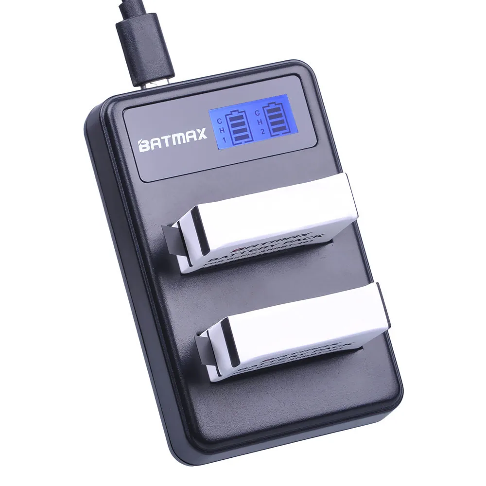 Аккумулятор Batmax для Gopro Hero 4 и зарядное устройство с двумя USB портами ЖК