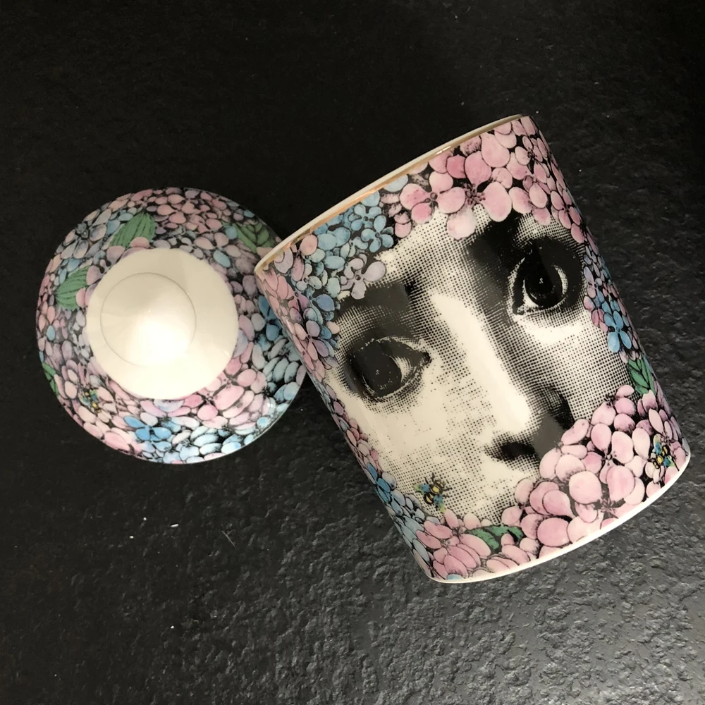 Fornazetti подсвечники Diy ручной работы свечи банка Ретро Lina ящик для хранения лица украшение дома Изысканная керамическая банка канделябры