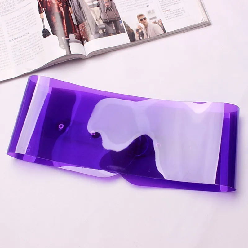 TWOTWINSTYLE лента из ПВХ женская летняя прозрачная Высокая талия широкий пояс-ремень