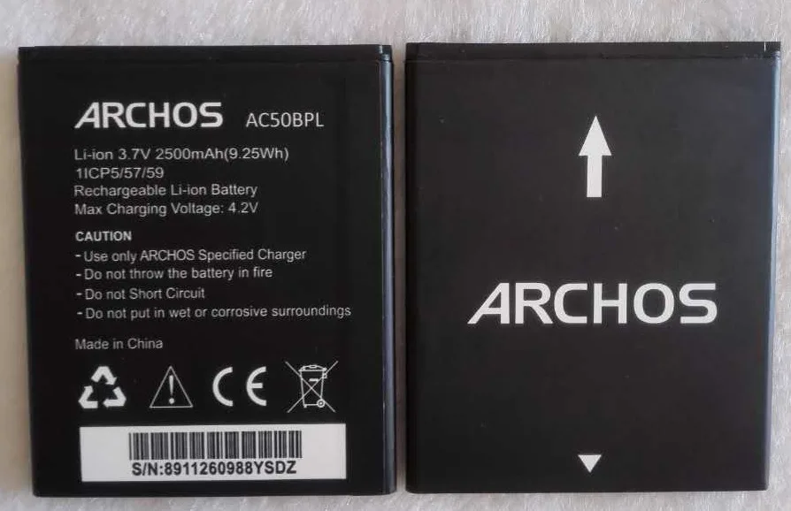 MLLSE AC50BPL Аккумулятор для ARCHOS 50b Platinum 2500mAh 3,7 V