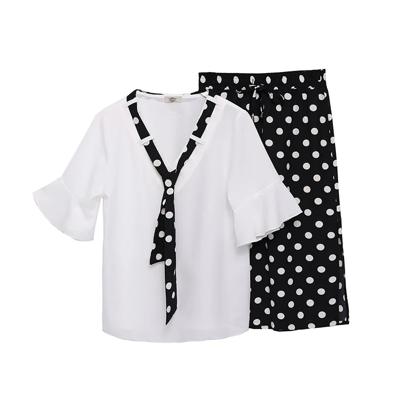 Корейский стиль офисный шифоновый тонкий v образный вырез с коротким