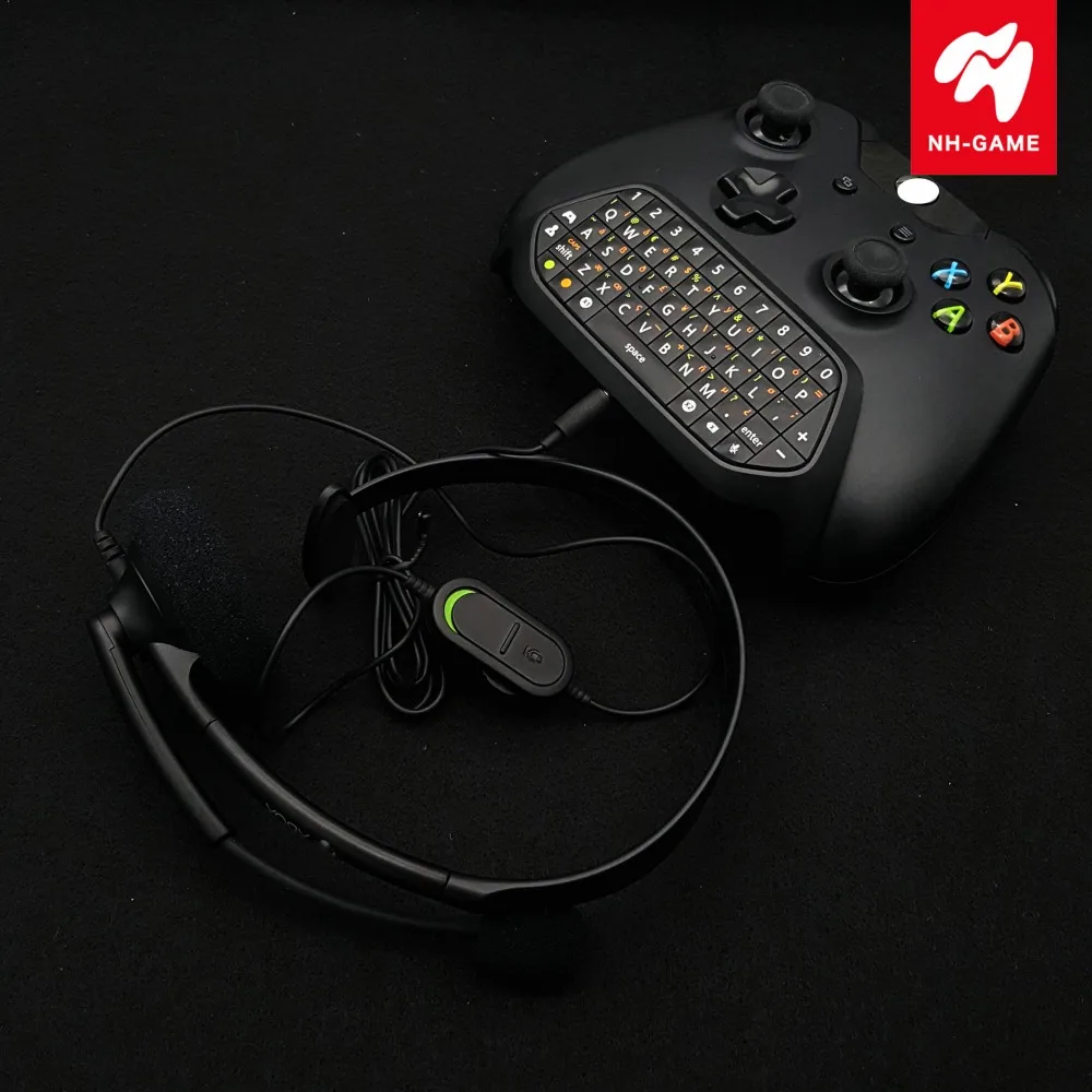 Для xbox One беспроводной Контроллер Chatpad сообщение клавиатура+ для xbox ONE S чат гарнитура наушники