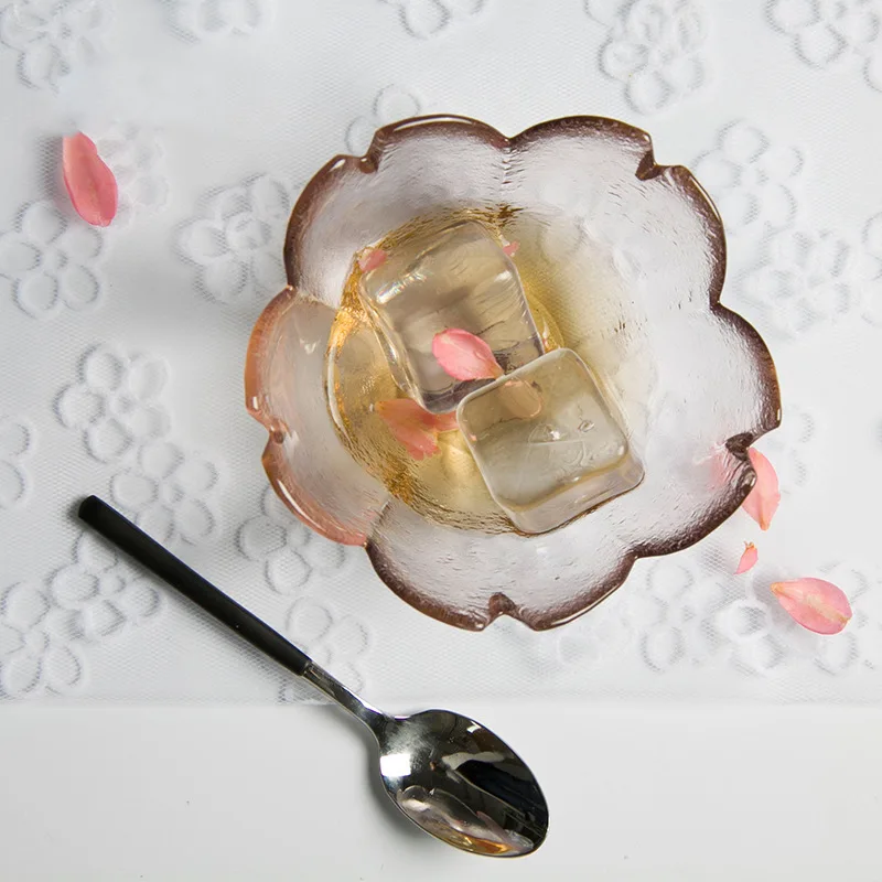 Творческий вишни чаша Sakura блюдо японский Стиль розовый прозрачный матовый