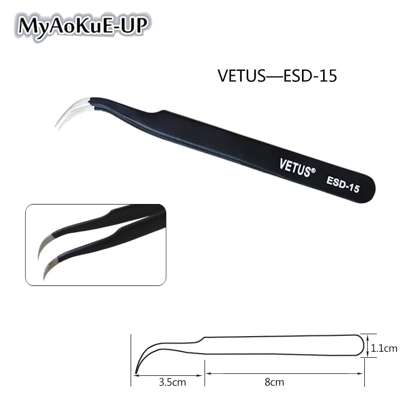 2 шт. оригинальные антистатические пинцеты из нержавеющей стали vetus ESD 10 11 12 13 14 15 16