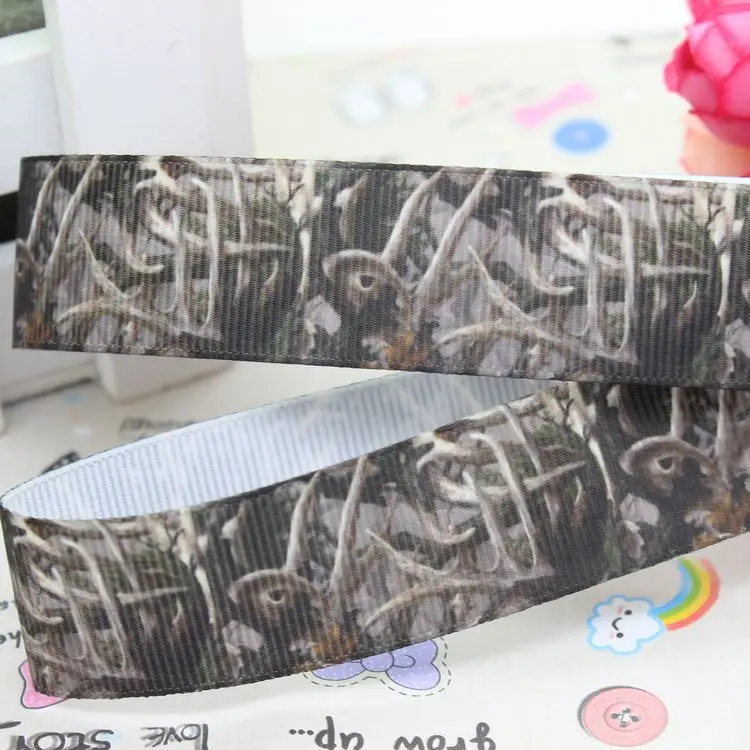 7/8 '' Камо череп напечатанный grosgrain ленты hairbow головные уборы вечерние украшения «сделай сам» оптом OEM 22 мм D187